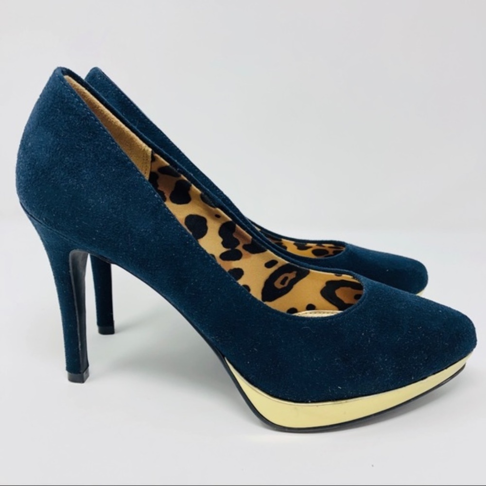 Christian Siriano 8.5 Blue Suede Heels